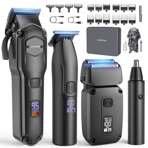 Image of Jack & Rose Hair Clippers for Men Set Professional, Cordless Men Hair Trimmer, Electric Shavers