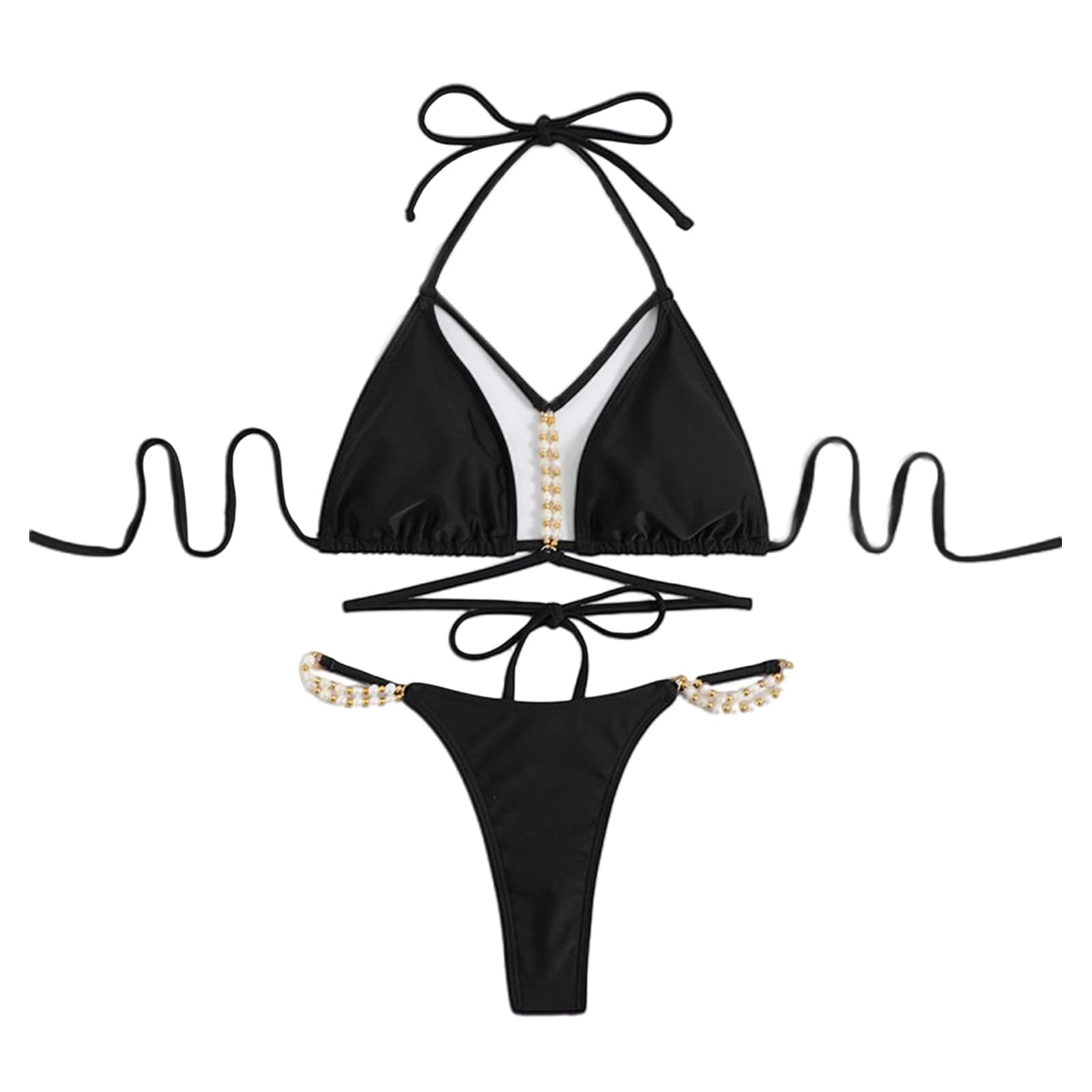Maillot 2 Pièces La Perla Noir Motifs – Taille 40, Bonnet B – Neuf Avec étiquette, Livraison Offerte