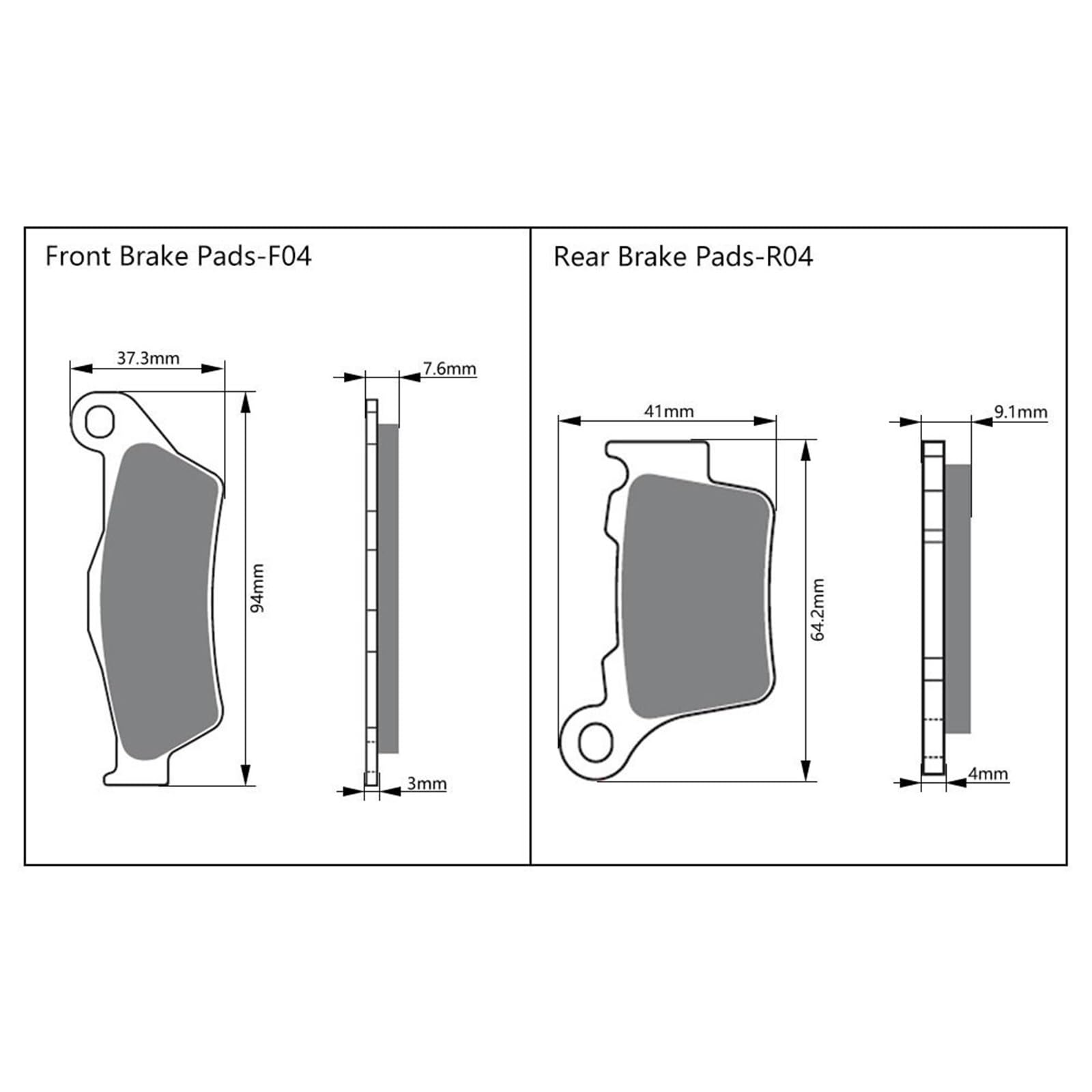 Brake Guard Pasuje do KTM Pasuje do HUSQVARNA SX SXF XC XCW EXC EXCF Klocki hamulcowe przednie i tylne do motocykli terenowych Spiek miedziany(1 Kit (F04 and R04))