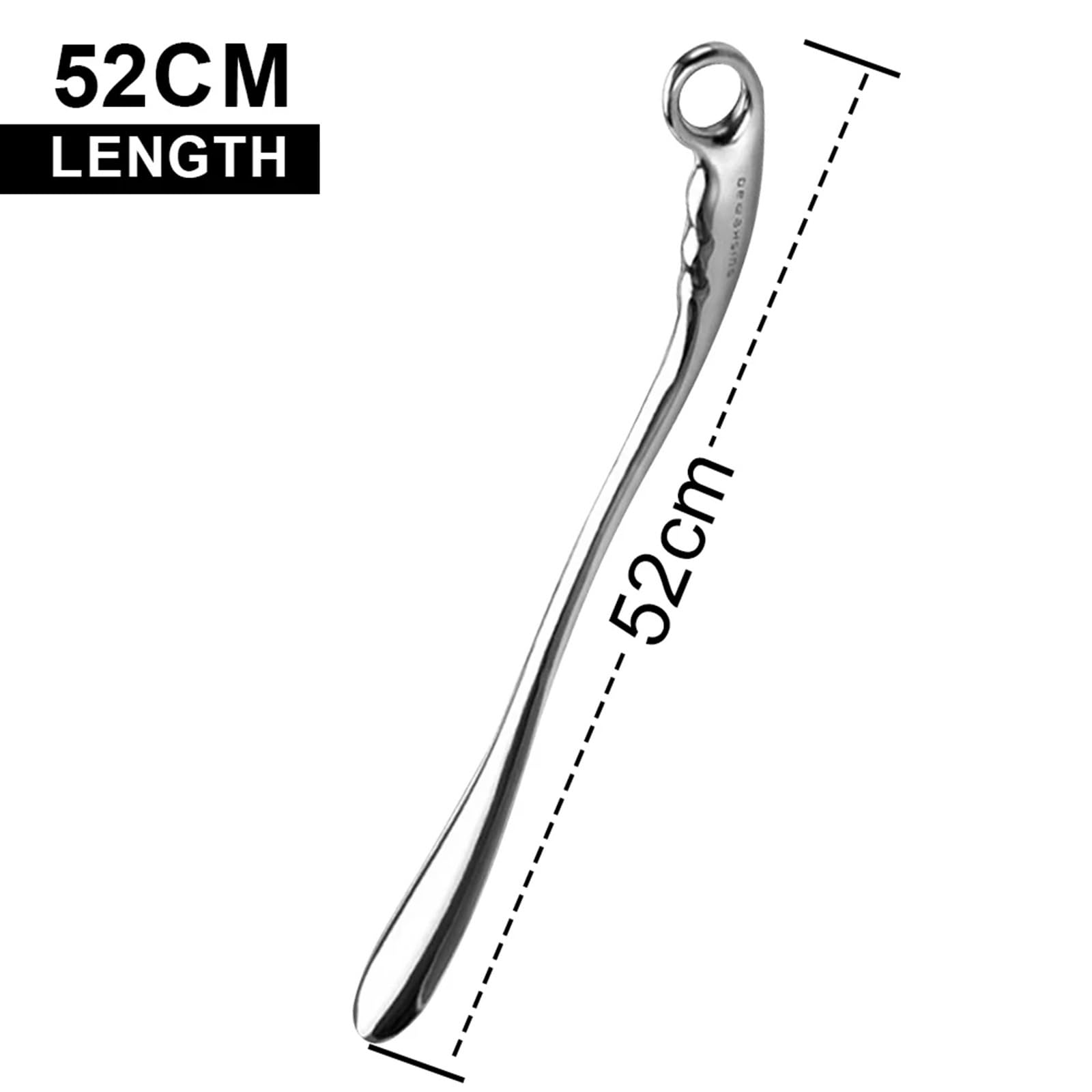 Calzador Calzadores de Metal profesionales con mango largo, aleación 52cm longitud for llevar zapatos cómodamente, cuchara colgante tacón alto cuero cuerno para Hombres