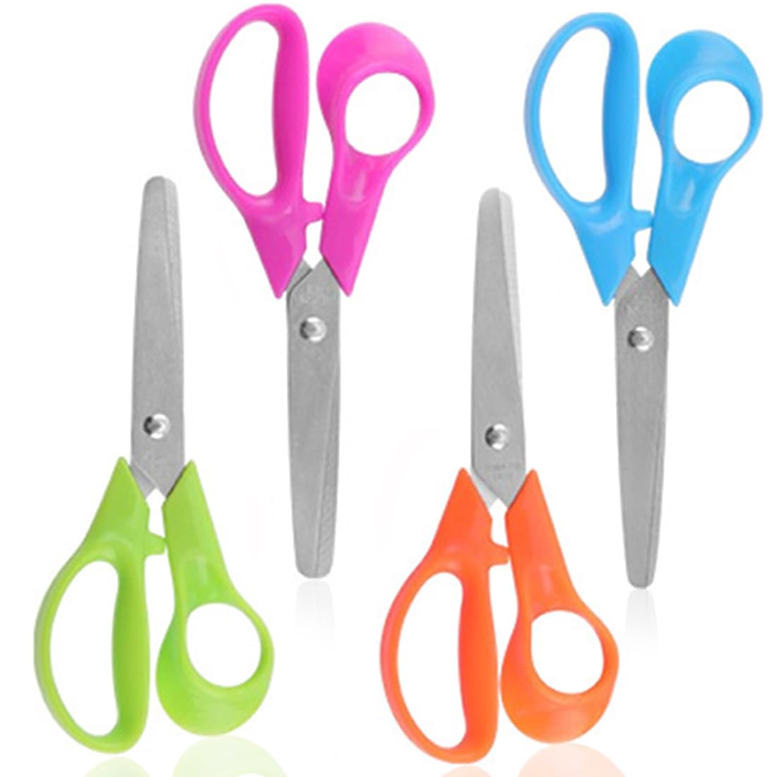 LYQNIHOB Tijeras de seguridad y punta roma para niños zurdos, Set de 3 tijeras de colores aleatorios, ideales para cortar de forma segura y fácil, pueden disfrutar de su propia herramienta de corte