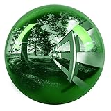 10 inch Stainless Steel Gazing Ball, E-Buying Green Mirror Polished Hollow Seamless Gazing Globe Reflective Garden Sphere Floating Pond Balls for Home Garden Ornament Decoration
