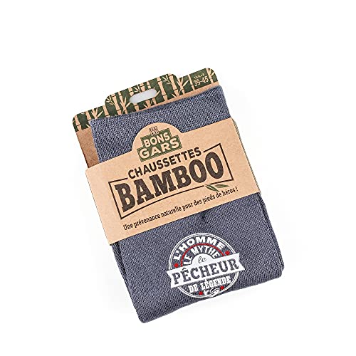 LES BONS GARS Chaussettes Pêcheur Homme, Bleu Clair, 39-45 Cover