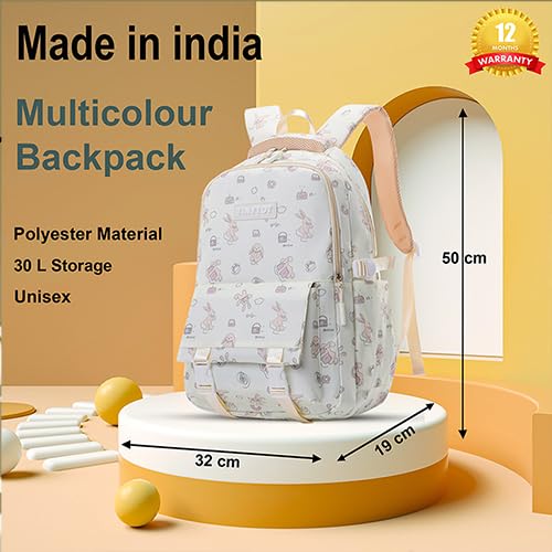Image of Tinytot 30 Litre Japanese Korean Style School Bag Water-Resistant Laptop & Travel Backpack - Unisex Large 18 Inches Multipurpose Student Backpack for Boys & Girls, Men & Women