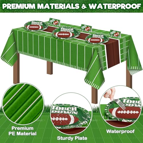 Super Bowl Party Decorations 2024 | Game Time Touch Down Banner, Football Hanging Swirls & Pennants - Sports Party Supplies - View #10