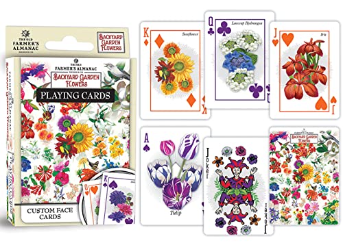 Masterpieces Family Games - Farmer's Almanac Flowers Playing Cards - Officially Licensed Playing Card Deck For Adults, Kids, And Family #TOP2