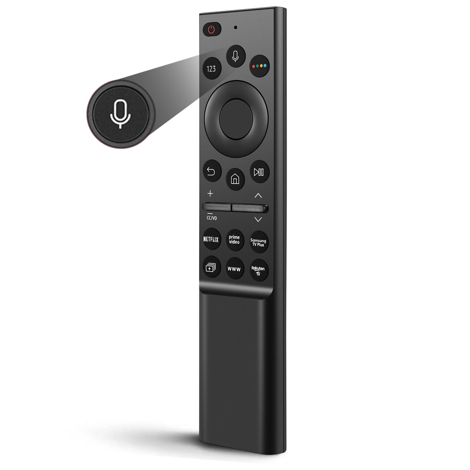 azmkimi voice remote replacement for samsung tvs with voice function, compatible with crystal uhd qled 4k 8k smart tvs (2020-2022)