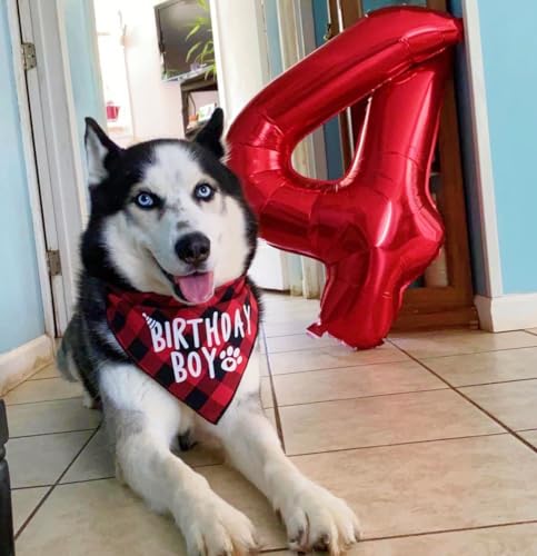 Image of 3 Balloon Numbers Birthday Decorations, 40In Red Balloons for Men Women | Eye-catching Appearance, Perfect Decorative Centerpieces, Convenient Self-sealing Structure, Widely for Various Occasions