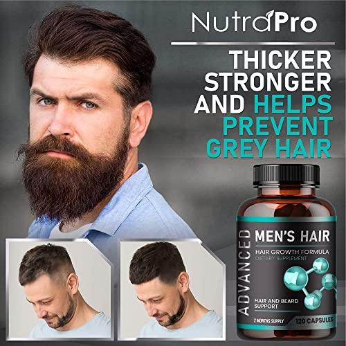 Hair Growth Vitamins For Men - Anti Hair Loss Pills. Regrow Hair & Beard Growth Supplement For Volumize, Thicker Hair.Stop Hair Loss And Thinning Hair With Biotin & Saw Palmetto Hair Vitamins.120 Caps - Image 3