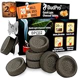 Schnellzündende Kohletabletten 33mm – 20 Tabletten (2 Rollen) Schnell anzündende Kohlescheiben für Räucherwerk, Harz, Weihrauch & Bakhoor