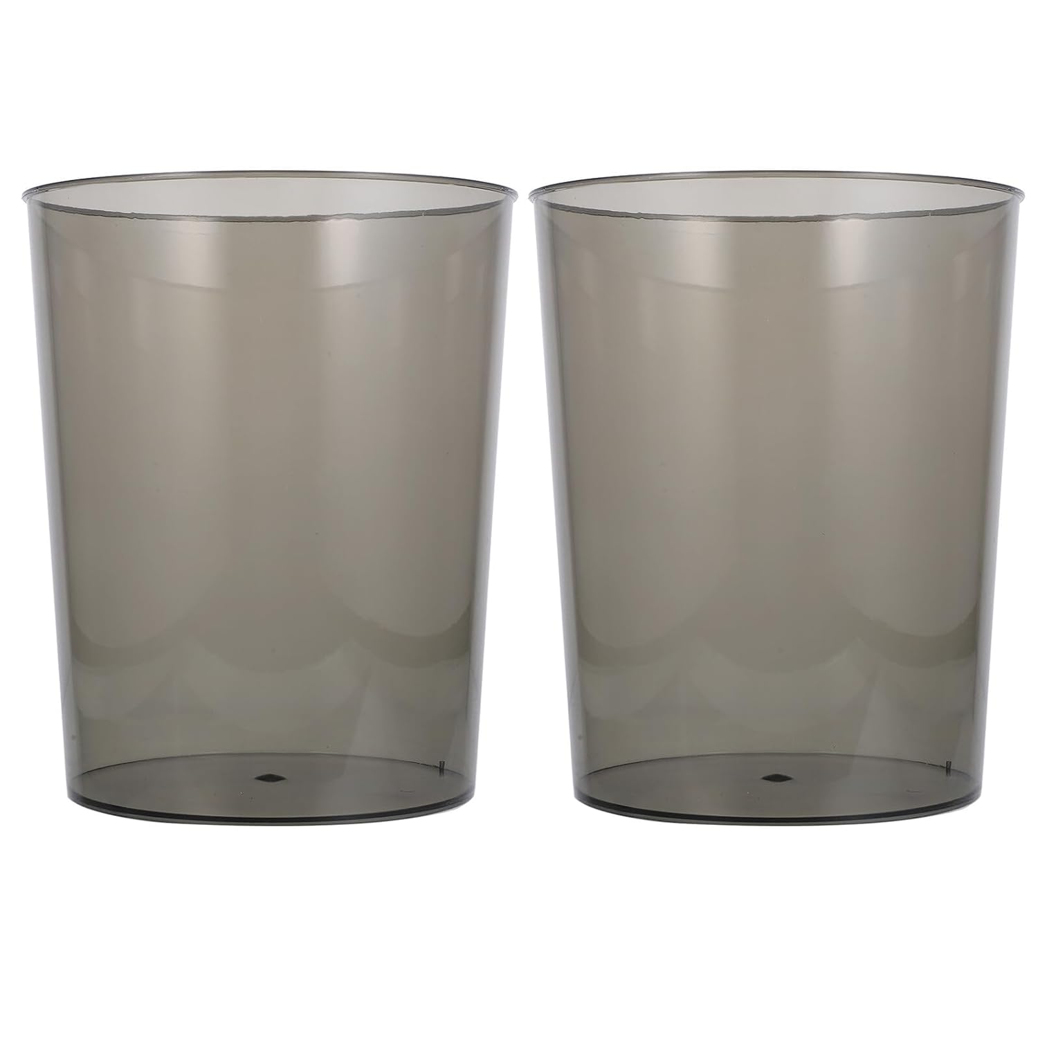 Household Garbage Can 12l Plastic Waste Bucket for Bedroom Office Bathroom, 2pcs Gray Storage Trash Container for Home Organization