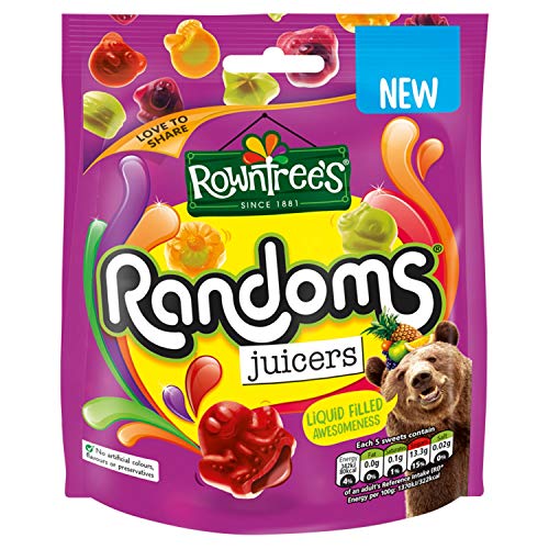 Rowntree's Randoms Juicers Sweets Pouch 140g Pack 2