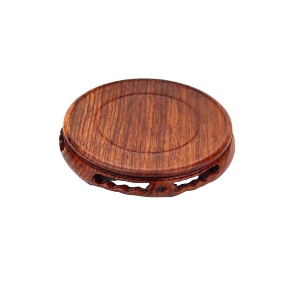 F4j5L7g2 Display Stand Base Round Rosewood Display Stand Base, for Minor Bonsai Vase Fishbowl Teapots