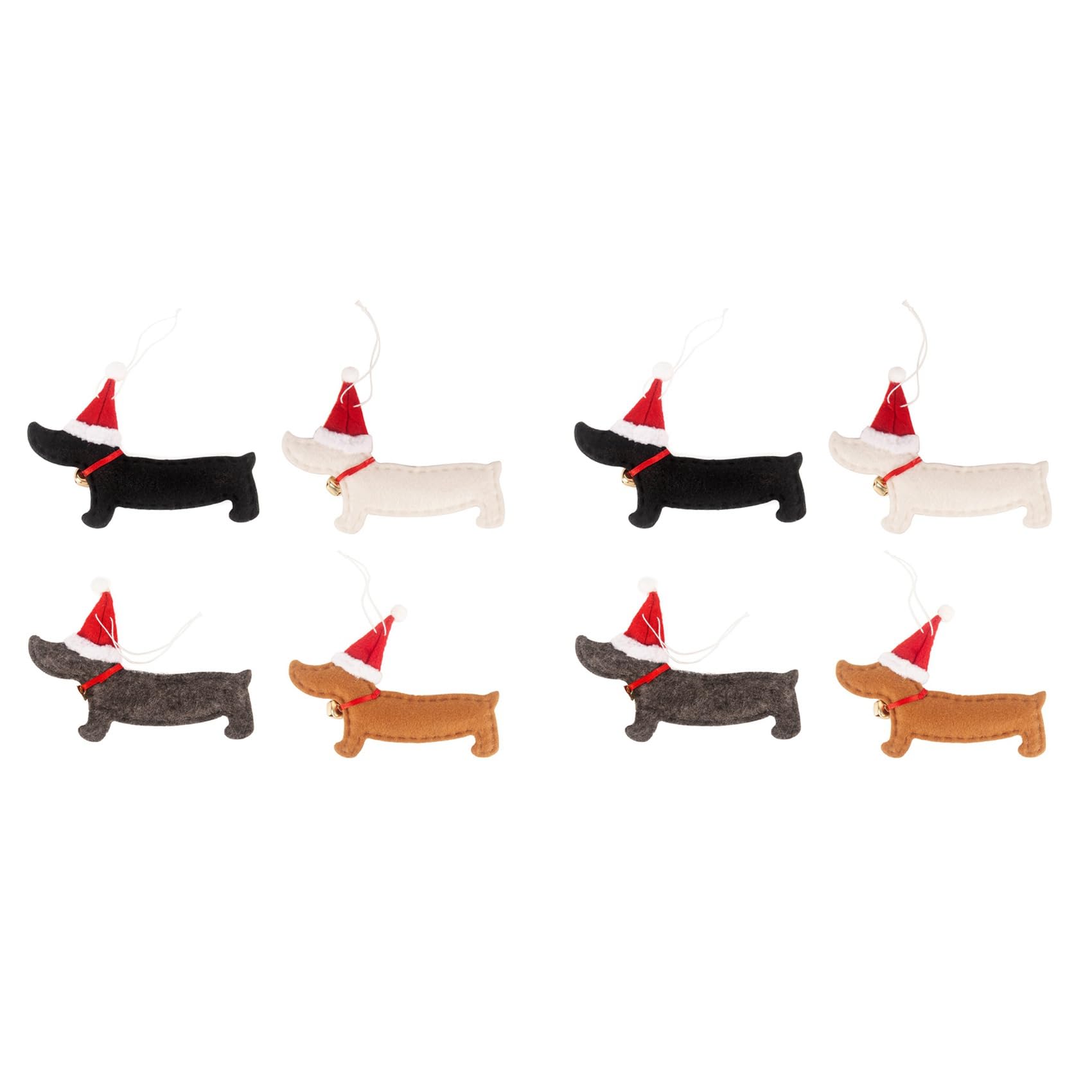 Vjsujehgy 8Pcs Christmas Ornaments Xmas Gift Dachshund Christmas Tree Decoration Doll Pendant Hang Decorations for Home
