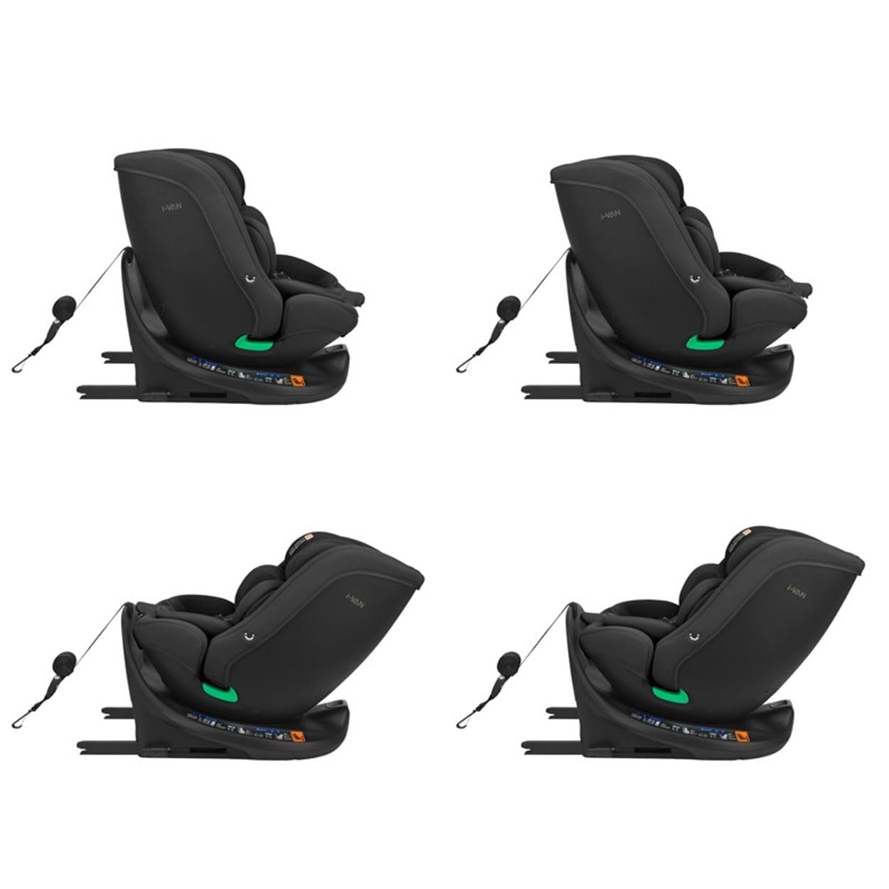 Kikka boo, seggiolino auto i-Van i-Size (40-150 cm) Isofix Gruppo 0+/1/2/3, colorazione:nero