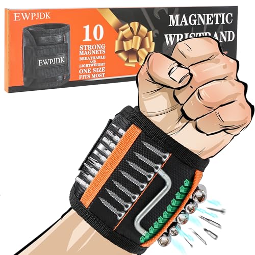 EWPJDK Magnetic Wristband for Holding Screws, Drilling Bits, Nails, Stocking Stuffers...