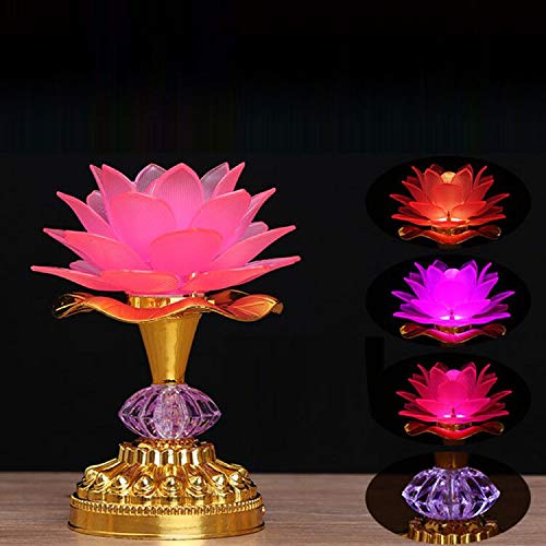♛* リピート販売 ♬人気の 蓮の仏花 ♧１対２個セット♡* Amazon｜RAYWILL 蓮花 仏花 蓮の花 仏具 ロータス 蓮 造花 LED 7色変化