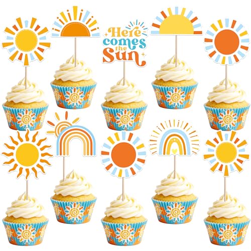 Rsstarxi 40 Pack Here Comes The Son Cupcake Toppers