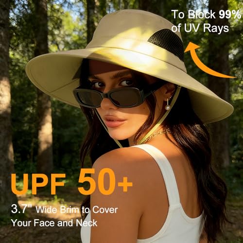 Sombrero de Sol para Mujer con Ala Ancha Impermeable miniatura 2