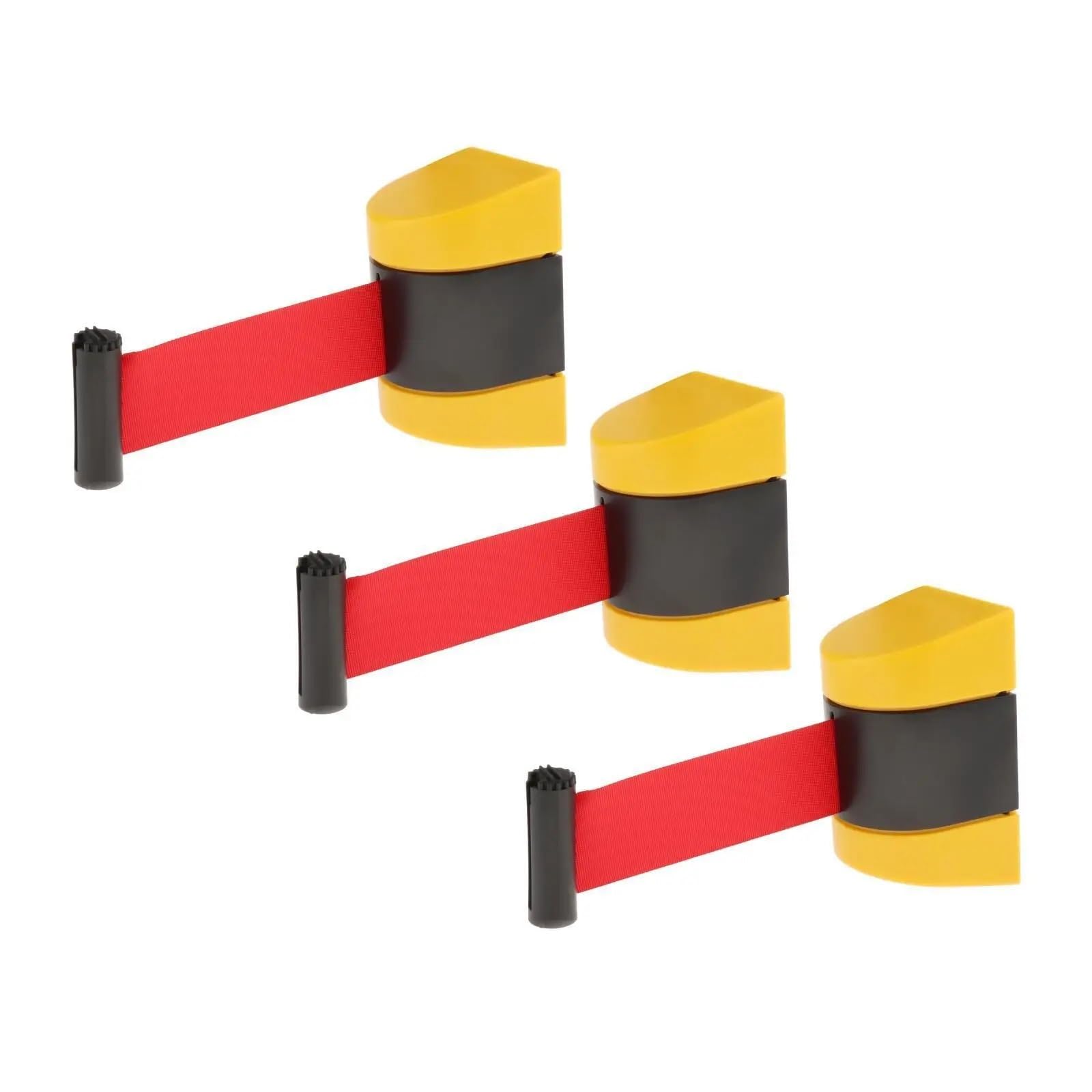 Cinta Balizamiento Montado En Pared Barrera de pared for control multitudes con cinta for colas, retráctil for montaje en, color rojo para Aeropuertos(3Meter)