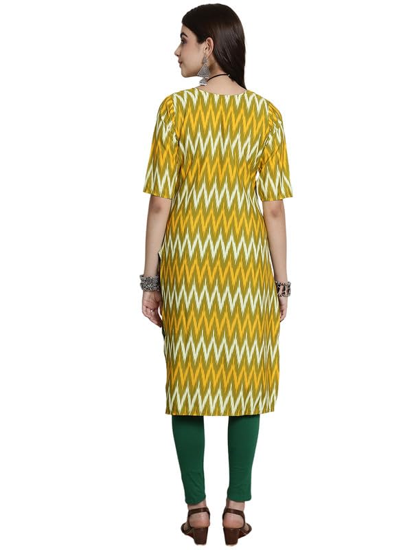 Image of 7Threads Kurti for Women|Kurti|Kurta|Kurta for Women|Crepe Kurti|Printed Kurta|Crepe Straight Kurti Kurti