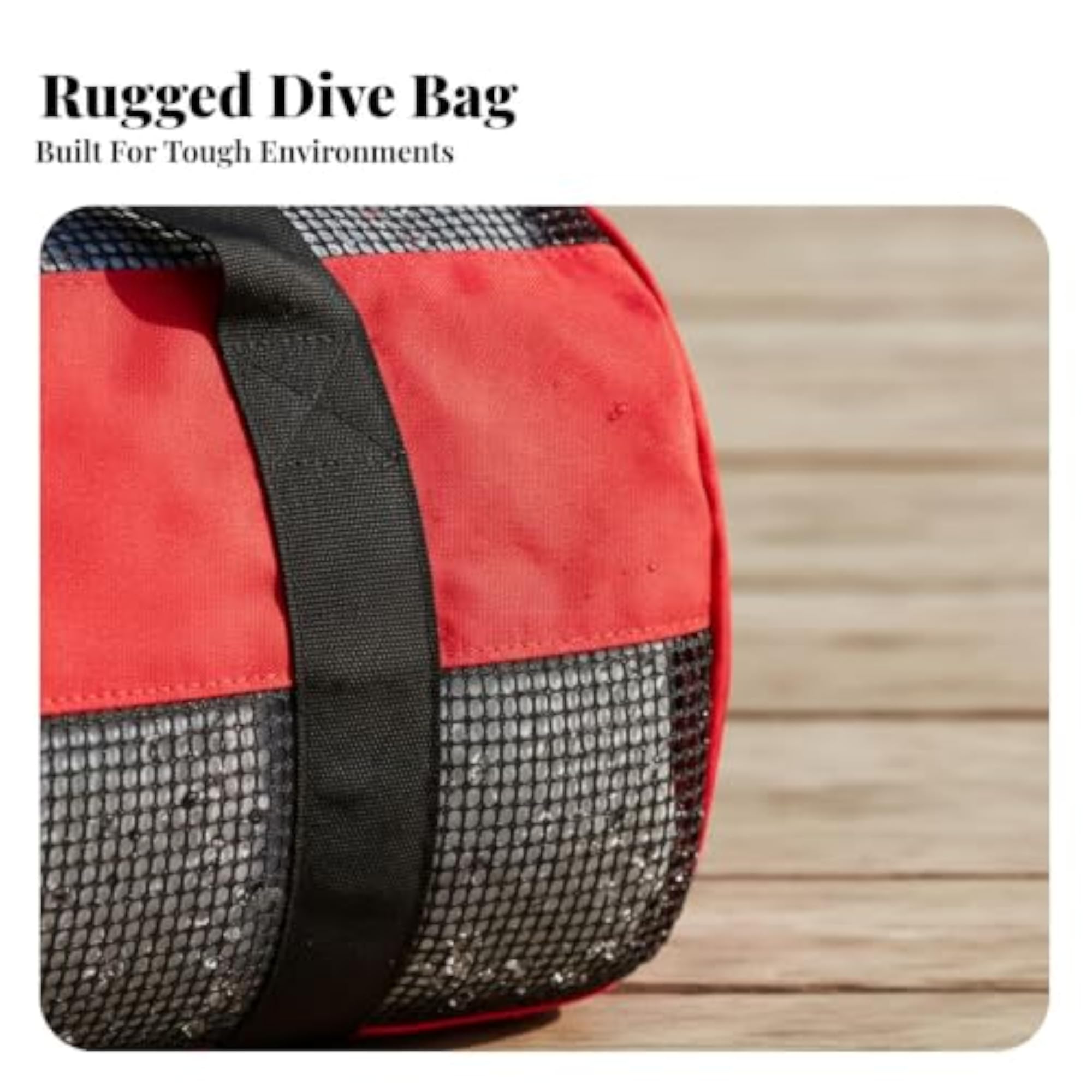 Dive Equipment Bag with Shoulder Strap, Roomy Cylindrical Design