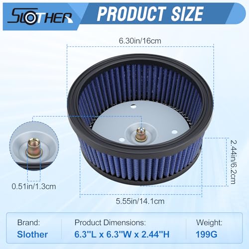 HD-0800 Air Filter 29442-99E Fit for Harley Davidson FatBoy 103 CI 95 CI Road King Electra Glide Dyna Screamin Eagle 110 CI Softail Springer Road Glide 29442-99A 29442-99B 29442-99C 29442-99D - Thumbnail 2