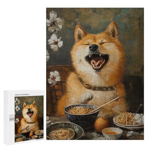 Rompecabezas de Shiba Inu ramen con 500 piezas: el regalo original ideal para cumpleaños