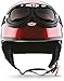 Produktbild Moto Helmets® D22-Set Red · Brain-Cap · Halbschale Jet-Helm Motorrad-Helm Roller-Helm Scooter-Helm Bobber Mofa-Helm Chopper Retro Cruiser Vintage Pilot Biker Helmet Brille Visier · XL (61-62cm)