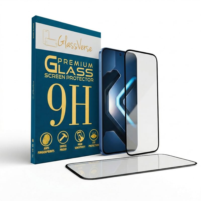 Image of GlassVerse PureView Tempered Glass for Infinix GT 30 | Crystal Clear, 9H Hardness Screen Protector, Edge to Edge, Case Friendly, Hassle-less Installation Kit Included. (Pack of 1)