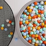 GOGOSO Cream Ball Pit Balls 100 Balls, 2.2 Inch Ball Pool Balls for Baby Fun Toys, Different Shaped for Toddler Ball Pit, Boys Girl Kids Birthday, Tent,Slides, Cream Yellow