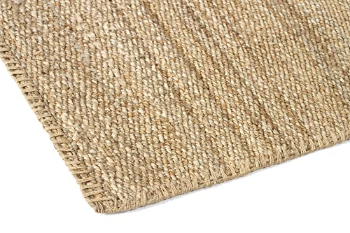 Jute Teppich – Granada Teppich 100% Handgewebt – Natürlich (110x60cm) - 4