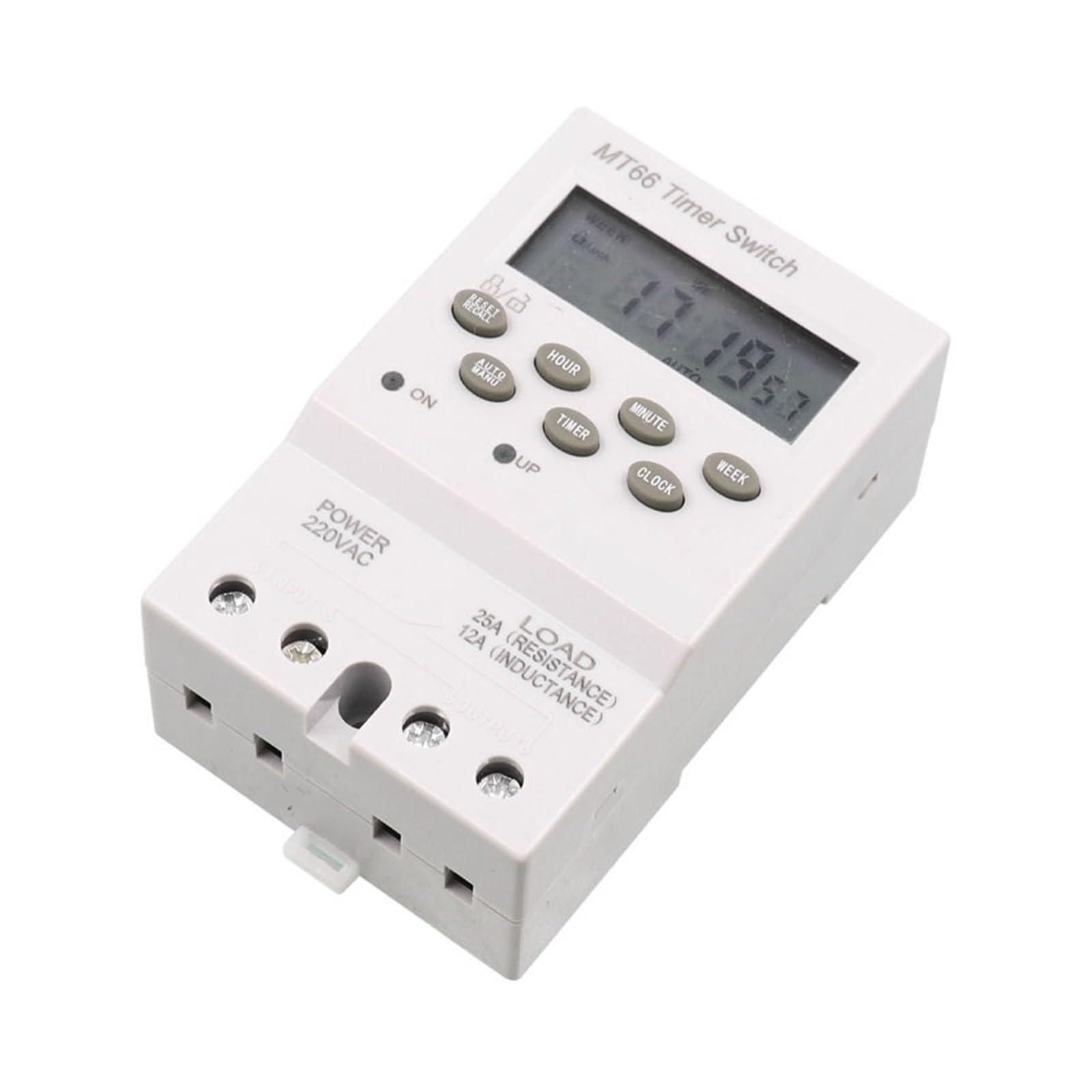 220VAC 25A Programmierbare Digitale Zeitschaltuhr Automatische 24 ON OFF Zeiten Multifunktionale Elektronische Timer DIN-Schiene MT66