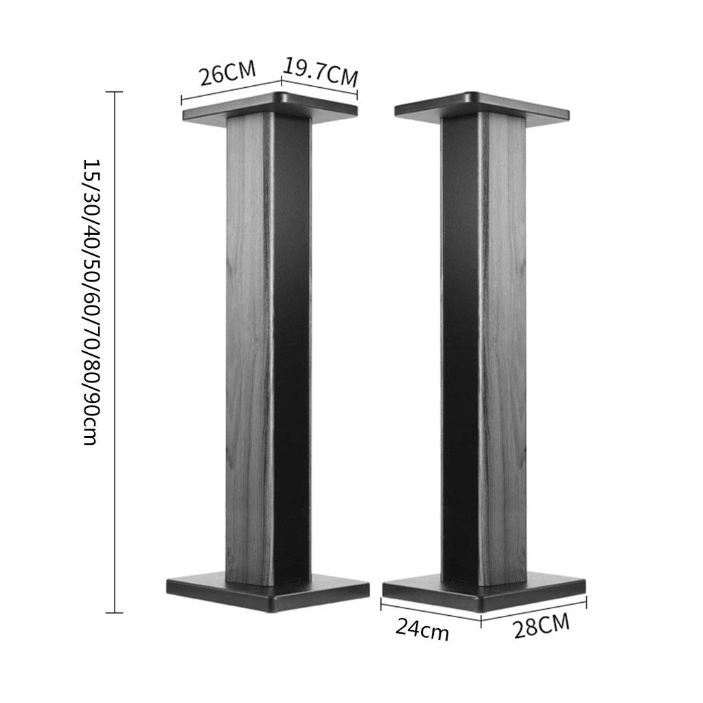 Set di 2 supporti da pavimento in legno per altoparlanti HIFI, autoportanti, con imbottitura in sabbia per un forte assorbimento del suono e degli urti (marrone, 24 x 28 x 30 cm)
