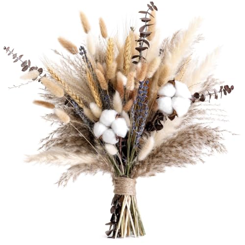 Ramo Flores Secas Naturales con Pampas, Decoración Boho Hogar