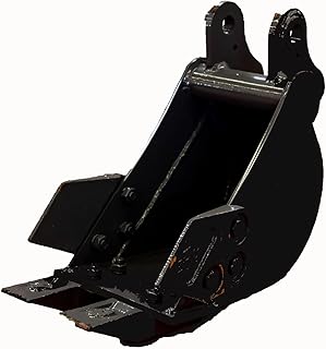 HENGWANG Wide Backhoe Bucket, Mini Excavator Bucket, Hydraulic Tilt Backhoe & Excavator Attachment, Span: 90MM/3.54in, Hole Diameter: 25MM/0.98in, Center Wheelbase: 85MM/3.35in (200MM)