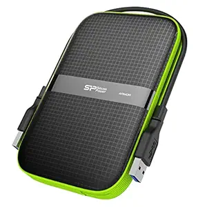 SP Silicon Power Armor A60 2Tb Rugged External Hard Drive, Military-Grade Shockproof Water-Resistant USB 3.0 Portable HDD, Green