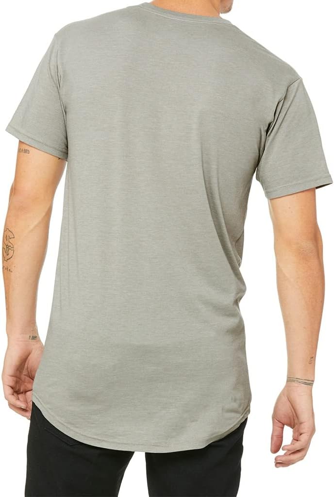 Bella Canvas Mens Long Body Urban T-Shirt (M) (Heather Stone)