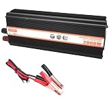 Inversor de Corriente para Automóvil de 2000W, DC 12V / 24V A Ca 220V Transformador de Onda Sinusoidal Pura, Onda Sinusoidal para Fuente de Alimentación para Automóvil, Caravana, Camping, FOYU