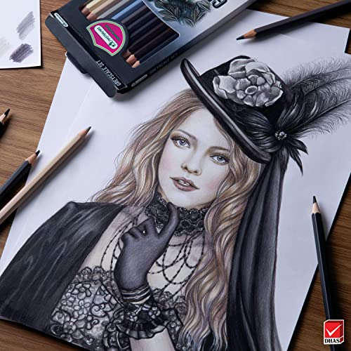 Greyscale Colored Pencils 12 Colors For Kids And Adults