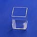 Clear Quartz Crucible Dish - U-V Transmission Silica Tray for Laboratory and Industrial Use, 50mm x 30mm x 20mm