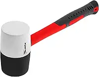MTX Martelo de Borracha Preta e Branca 680 g – Cabo em Fibra de Vidro Texturizado e Antiderrapante