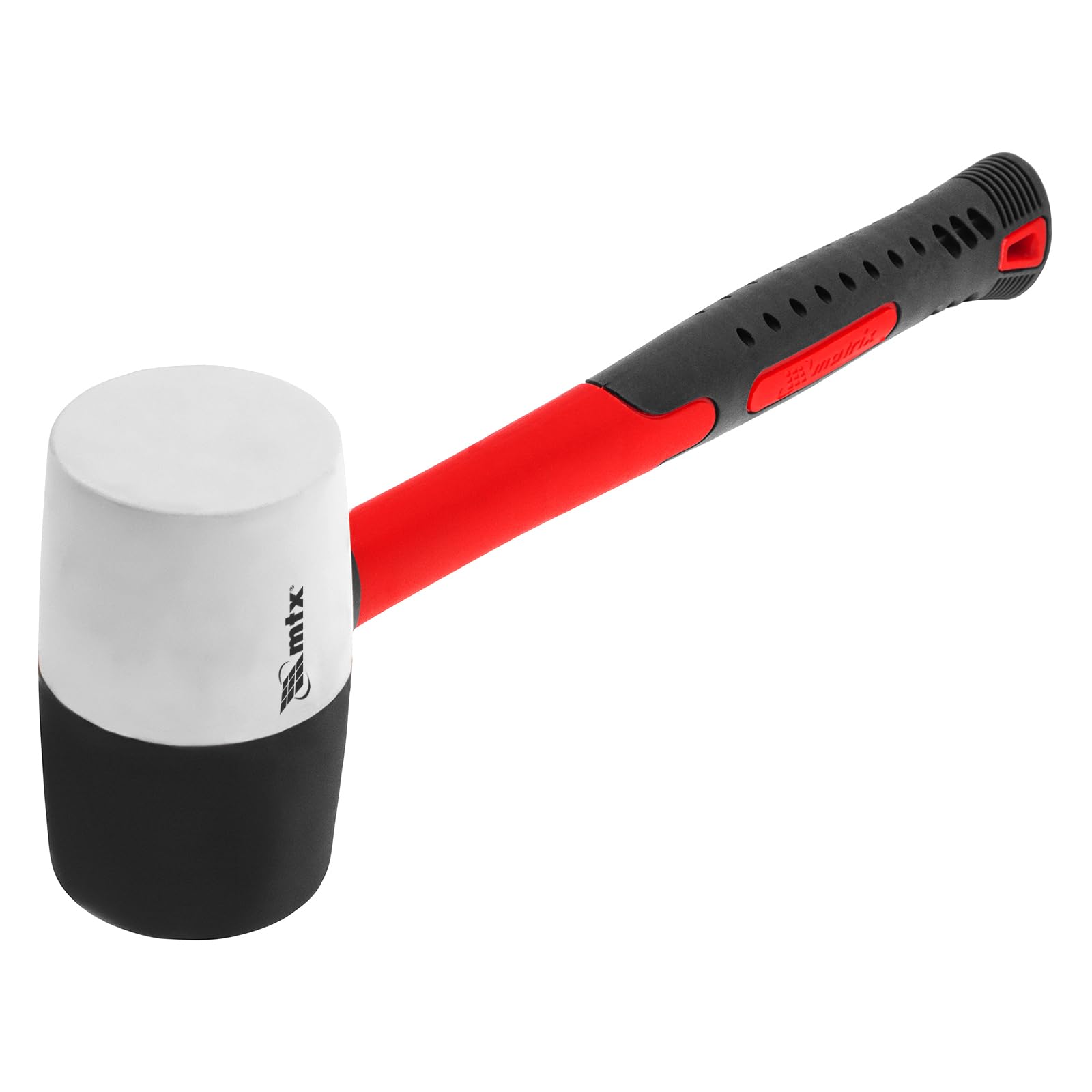 MTX Black and White Rubber Mallet with Fiberglass Handle (680g)