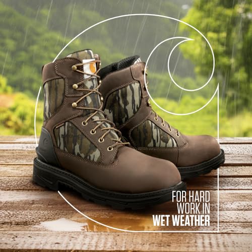 Image of Carhartt Men's Ironwood WP 8 inch Soft Toe Work Boot | 8-Inch, Reinforced Oil-Tanned Leather, Breathable Membrane, EH & Slip-Resistant Outsoles, Shock-Absorbing Midsole