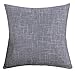 Find-In-Find 22"x22" Textured Linen Throw Pillow Cases Cushion Covers Solid Pillow Covers For Sofa Couch Bed,Grey