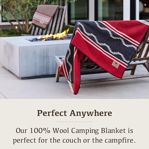 Image of 100% Wool Blanket Camping, 60x84 inch Large Warm Blankets for Winter, Navigator