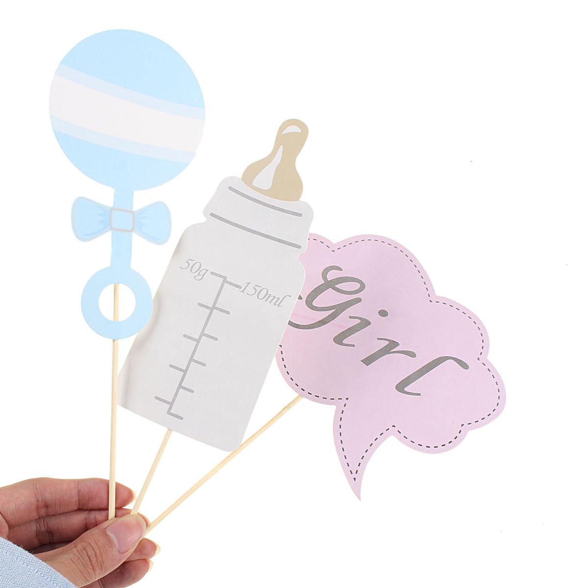 Gingerray Vergulde Folie Foto Booth Rekwisieten Voor Gender Reveal Feest