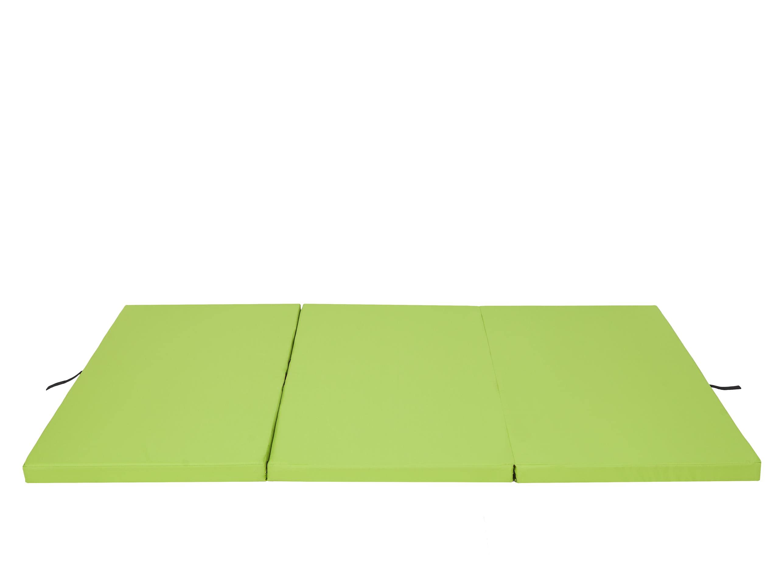 Matelas d'entraînement, matelas d'appoint, matelas de camping, matelas de chambre, matelas de plage, matelas pliant, 195 x 120 cm, vert citron