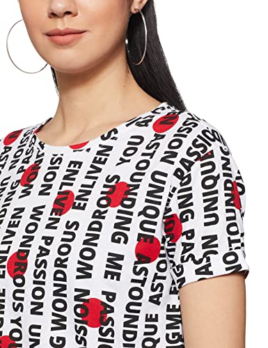 Image of Max Women Printed Regular Fit Crop T-Shirt