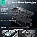 ESR for iPhone 15 Case, Compatible with MagSafe, Full-Body Military-Grade Drop Proof Case with Built-in 9H+ Tempered Glass Screen Protector, Armor Series, Clear Black